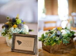 Wooden Box Centerpieces