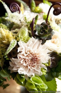 Blush Bouquet with succulents and coastal elements.
